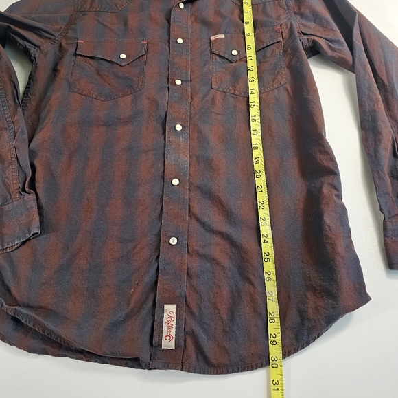 rafter c pro flex Pearl Snap Medium M Western Rodeo Long Sleeve Checkered - Picture 7 of 7
